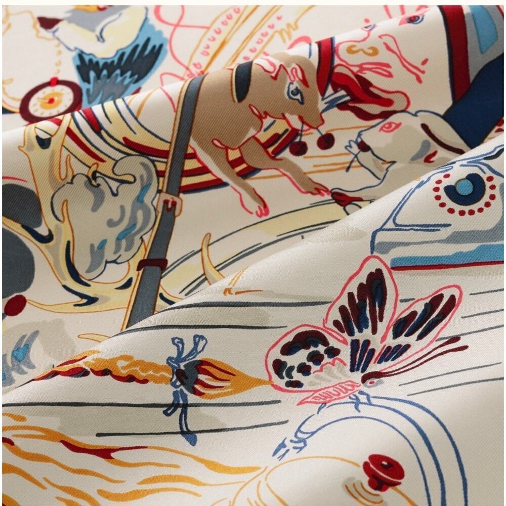Hermes Silk Multi-Color Scarf 90x90 nwot - Picture 3 of 5